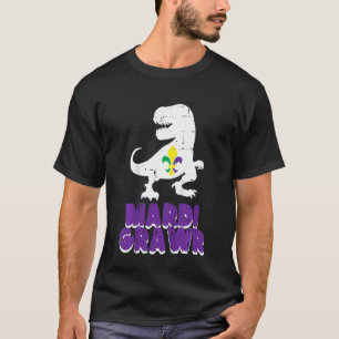 T-shirt Enfants Trex Dinosaur Mardi Grawr Dino Toddler Boy