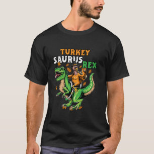 T-shirt Enfants Turkeysaurus Rex Turkey Dino Boys Toddler