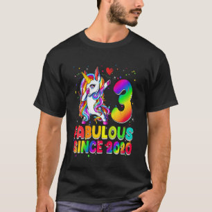 T-shirt Enfants Unicorn 3 ans Fabuleux depuis 2020 3e B