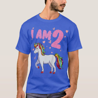 T-shirt Enfants Unicorn fille 2e anniversaire 2 ans fille 