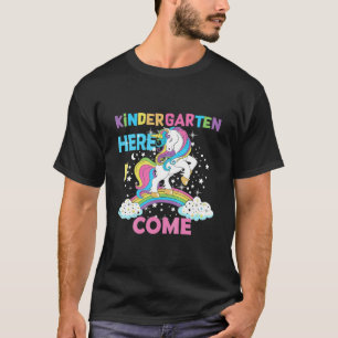T-shirt Enfants Unicorn Kindergarten Ici Je Reviens À Scho