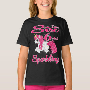 T-shirt Enfants Unicorne pour Anniversaire Fille 6 ans Anc