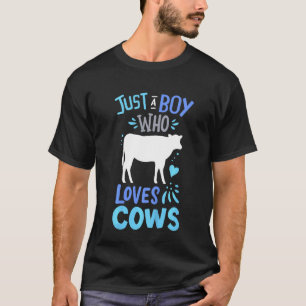 T-shirt Enfants Vache Juste Un Garçon Qui Aime Les Vaches