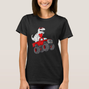 T-shirt Enfants Valentines Day Rex équitation Monster Truc