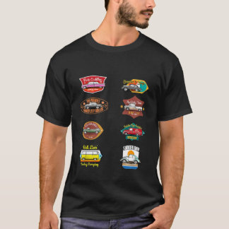 T-shirt Enfants Voitures Classiques Badges Garçons