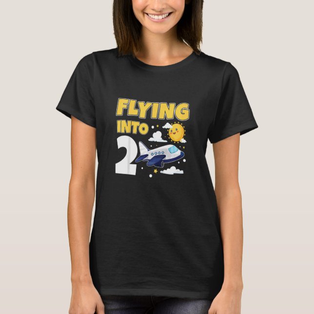 T-shirt Enfants Volant Dans 2 Avions Pilote 2 Ans 2e B (Devant)