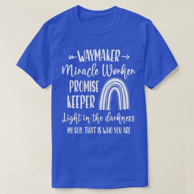 T-shirt Enfants Waymaker Miracle Worker Rainbow, Christian (Design devant)