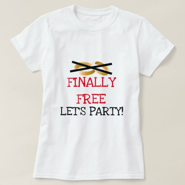 T-shirt Enfin Faisons la fête libre (Design devant)