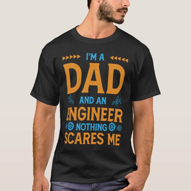 T-shirt Engineer Dad Engineer Father Daddy  Civil Engineer (Devant)