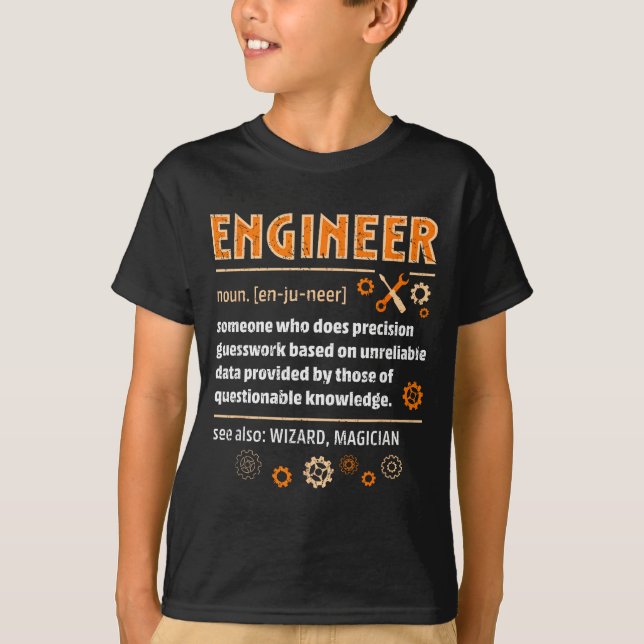 T-shirt Engineer Definition Funny Engineering Nerdy Scienc (Devant)