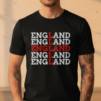 T-shirt England Country Flag Name Football Soccer Fan