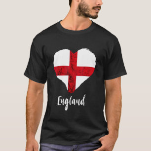 T-shirt England Heart St George's Cross England Flag Engli