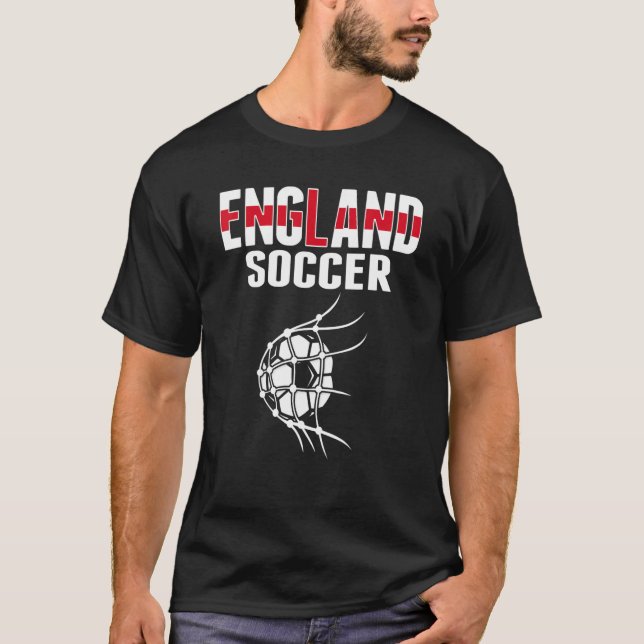 T-shirt England Soccer Ball In Net   English Football Supp (Devant)