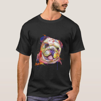 T-shirt English Bulldog Splash
