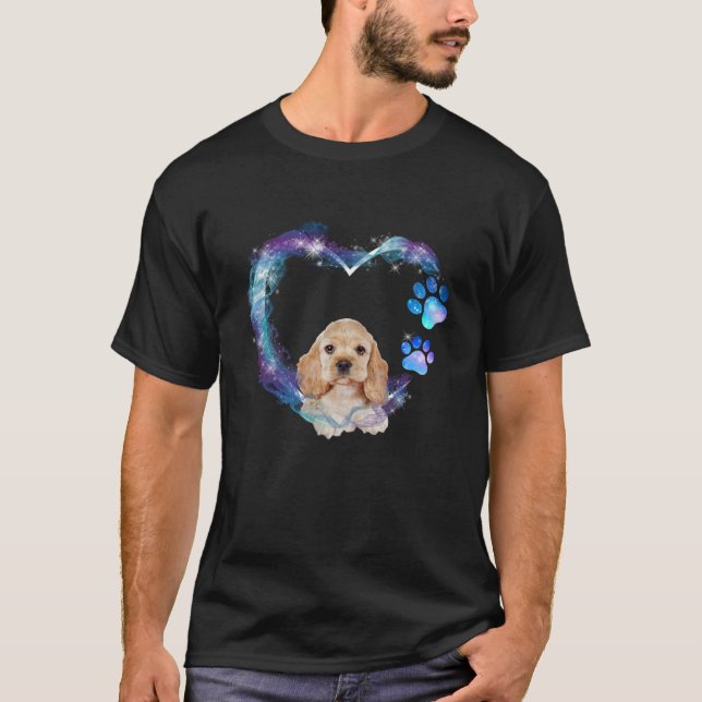 T-shirt English Cocker Spaniel in Heart (Devant)