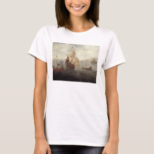 T-shirt English Galley Frigate Flanked by Ottoman State Ba