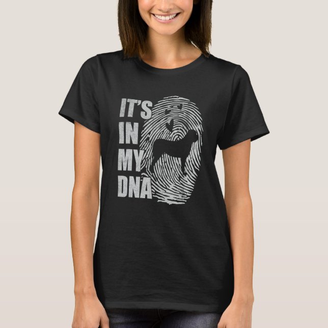 T-shirt English Mastiff DNA Dog Mom Dad Dog (Devant)