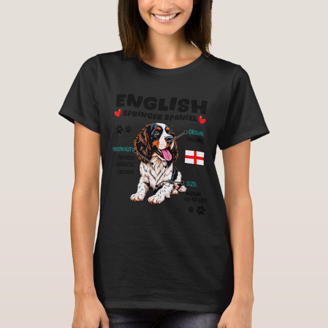 T-shirt English Springer Spaniel Owner Funny Dog Lover  (Devant)