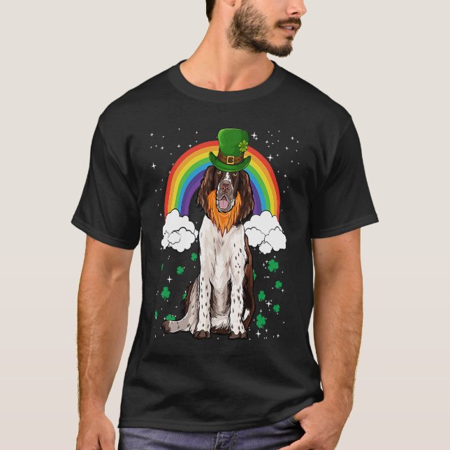 T-shirt English Springer Spaniel St Patricks Day Leprechau (Devant)