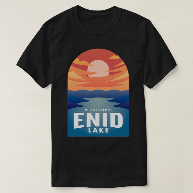 T-shirt Enid Lake MS Retro Sunset (Design devant)