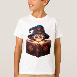 T-shirt "Enigmatic Spellcaster with Grimoire"