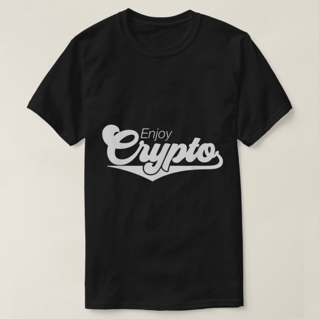 T-shirt Enjoy Crypto Minimalist Design (Design devant)
