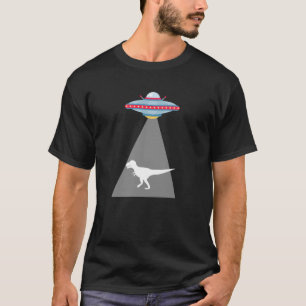 T-shirt Enlèvement amusant de dinosaures d'OVNI