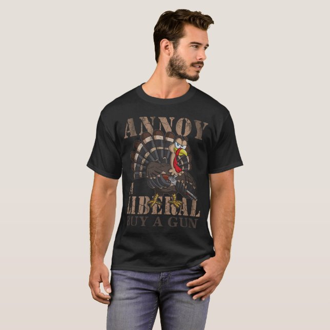 T-shirt Ennuyez un achat libéral par thanksgiving d'arme à (Devant entier)