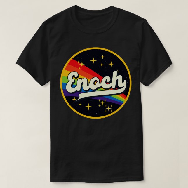 T-shirt Enoch Rainbow Dans L'Espace Style Vintage (Design devant)