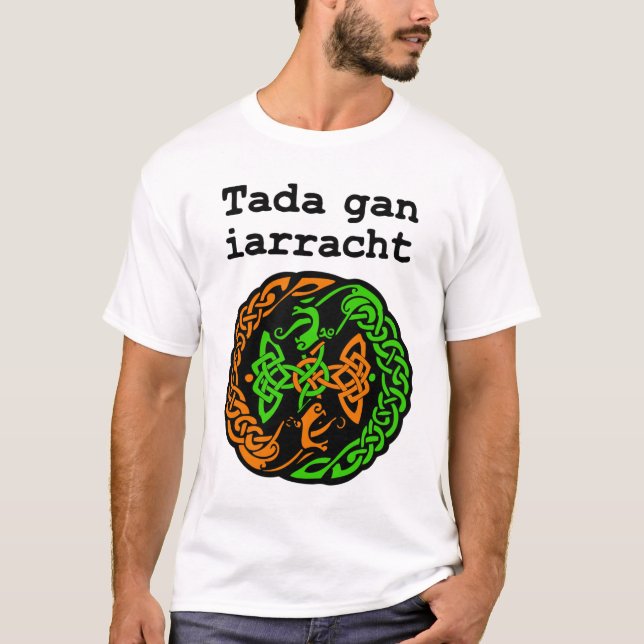 T-shirt Énonciation irlandaise avec Knotwork (Devant)