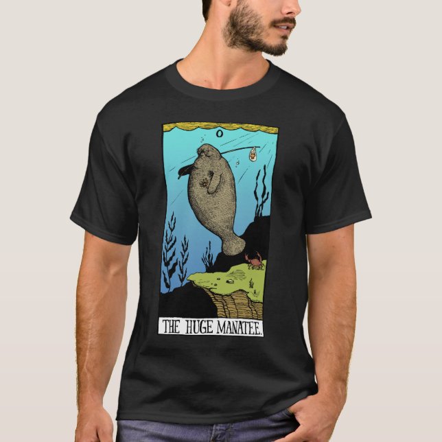 T-shirt énorme d'obscurité du lamantin des hommes (Devant)