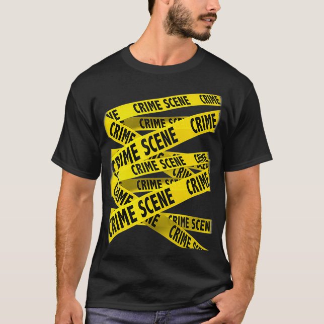 T-shirt Enquête sur la scène de crime Bande scientifique (Devant)