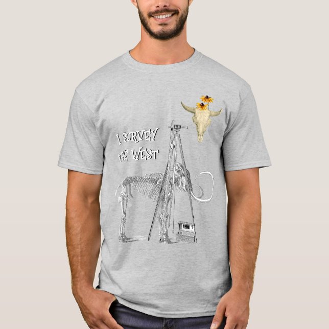 T-SHIRT ENQUÊTE SUR LE SURVEILLANT DES TERRES MESURE GÉOGR (Devant)