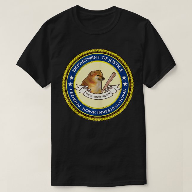 T-shirt Enquêtes sur les obligations fédérales Cheems Doge (Design devant)