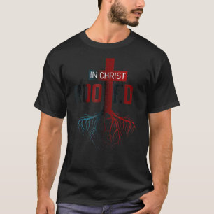 T-shirt Enraciné Dans Christ Tree Cross Priez Dieu Bible V