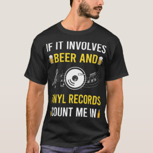 T-shirt Enregistrements De Bières Et De Vinyle