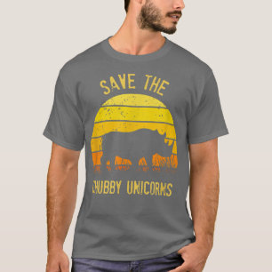 T-shirt Enregistrer Le Coucher De Soleil Du Rhino De Chubb