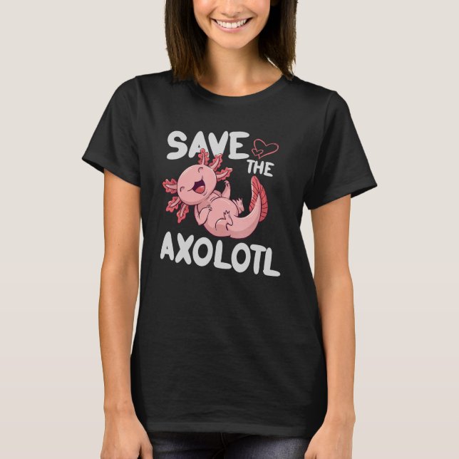 T-shirt Enregistrer Le Design Axolotls Pour Les Amateurs D (Devant)