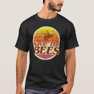 T-shirt Enregistrer les abeilles femmes hommes Retro Vinta