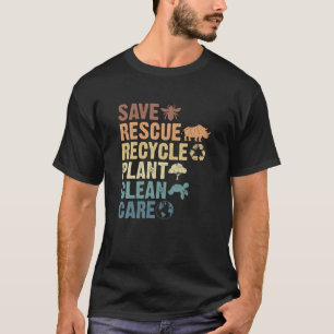 T-shirt Enregistrer les abeilles Secourir les animaux Recy