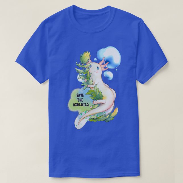 T-shirt Enregistrer Les Axolotls (Design devant)