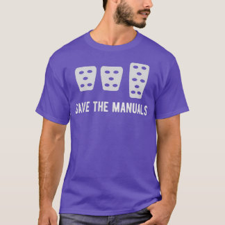 T-shirt Enregistrer Les Manuels Stick Shift Car Lover