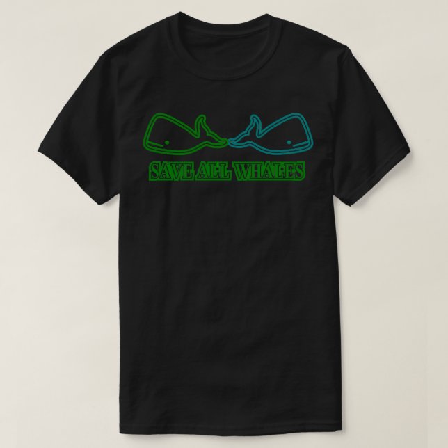 T-shirt Enregistrer toutes les baleines (Design devant)