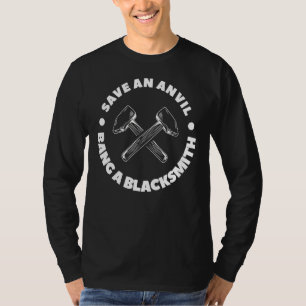 T-shirt Enregistrer Un Anvil Bang Un Forgeron Pour Les Bla