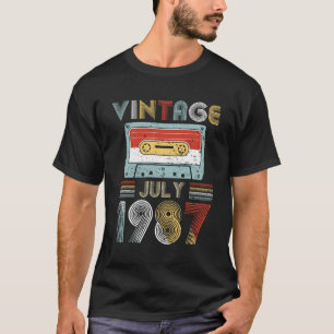 T-shirt Enregistreur à cassettes vintage d'anniversaire en