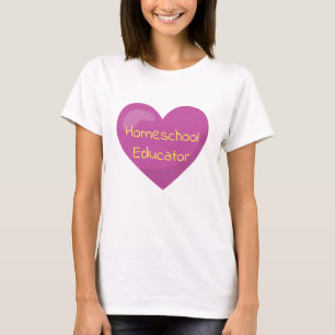 T-shirt Enseignant à l'école à domicile Coeur