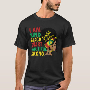 T-shirt Enseignant anglais noir anglais afro-américain thé