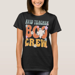 T-shirt Enseignant Avid Boo Crew Ghost Retro Halloween Sup