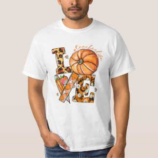 T-shirt Enseignant Citrouille de vie