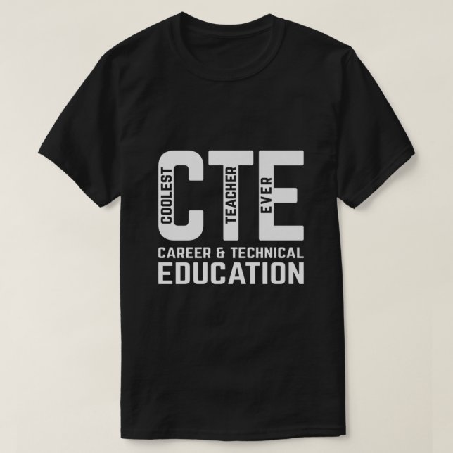 T-shirt Enseignant CTE Coolest enseignant jamais (Design devant)